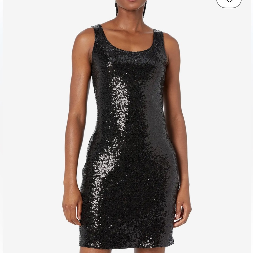 COMMANDO SEQUIN MINI DRESS SEQ300 Black Sz L
